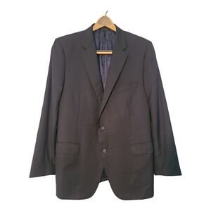 Samuelsohn for Saks Fifth Avenue Suit jacket Mens 38R NAVY Pinstripe Wool Jacket